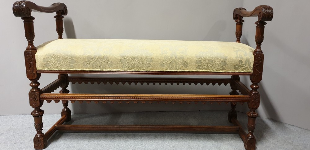Top Quality French Walnut Duet Stool View XII