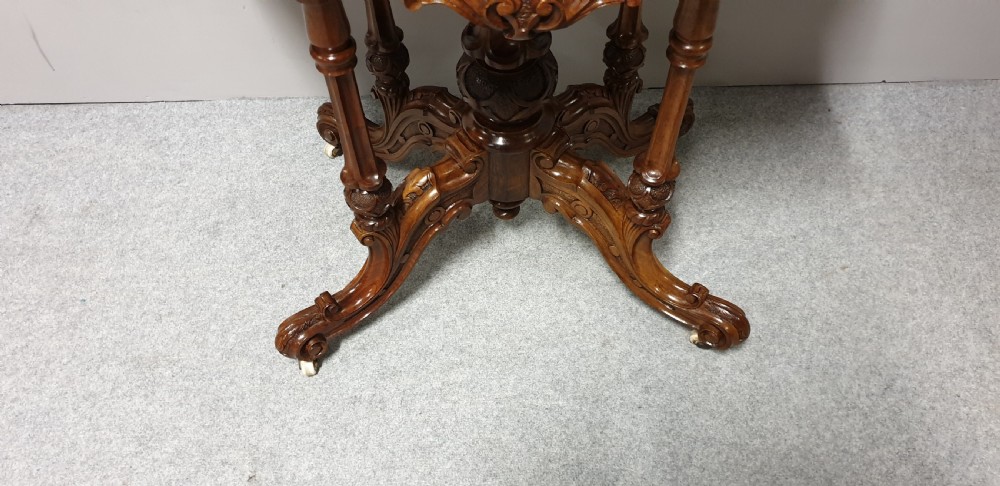 Top Quality Serpentine Burr Walnut Games Table View V