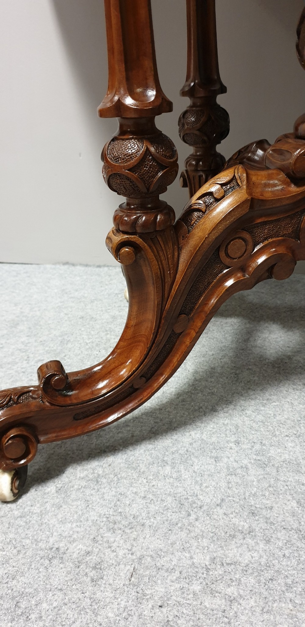 Top Quality Serpentine Burr Walnut Games Table View VIII