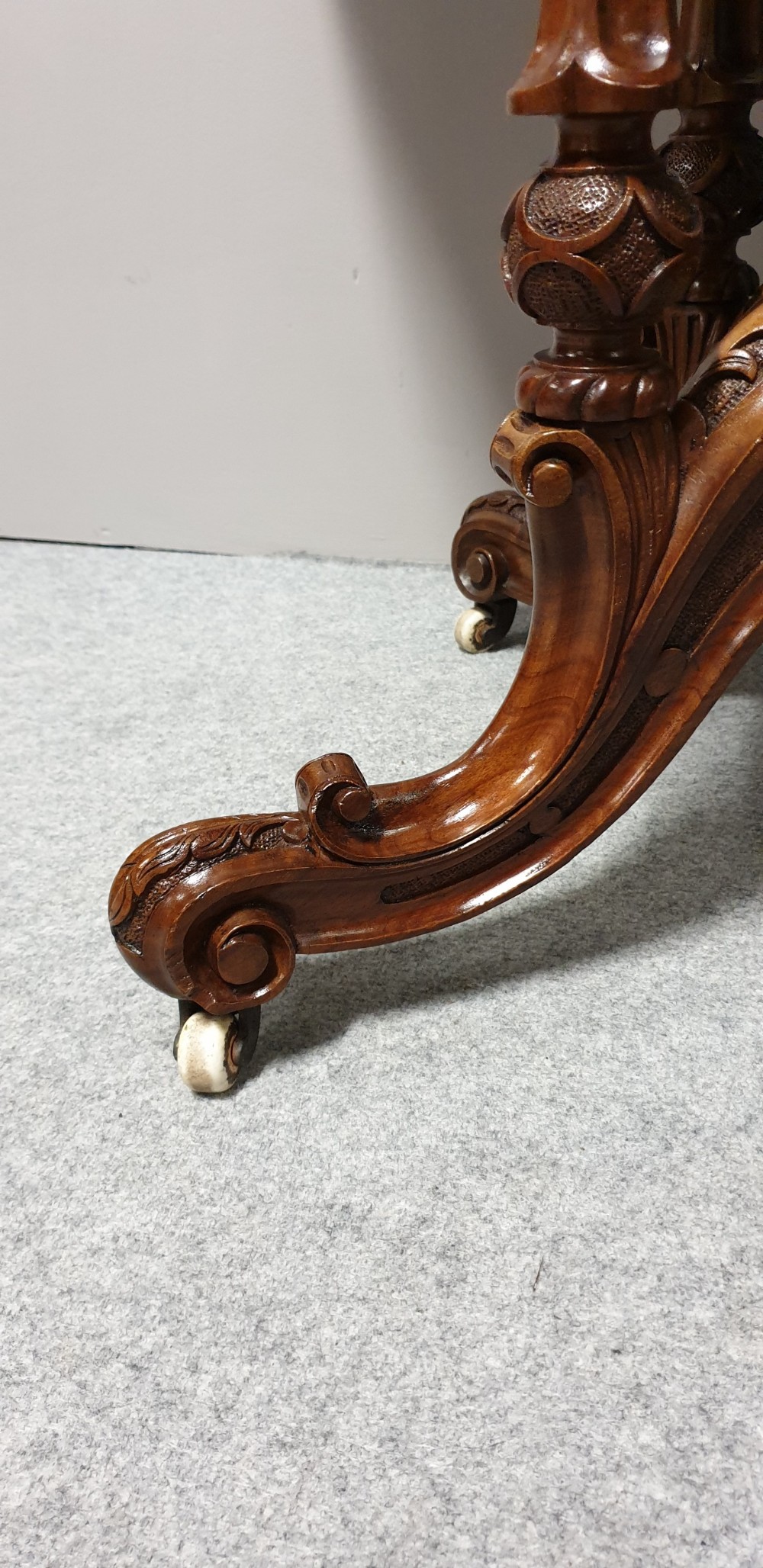Top Quality Serpentine Burr Walnut Games Table View IX