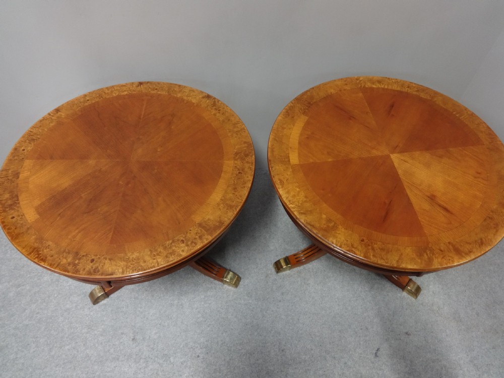 Top Quality Pair of Pedestal Lamp Tables View II