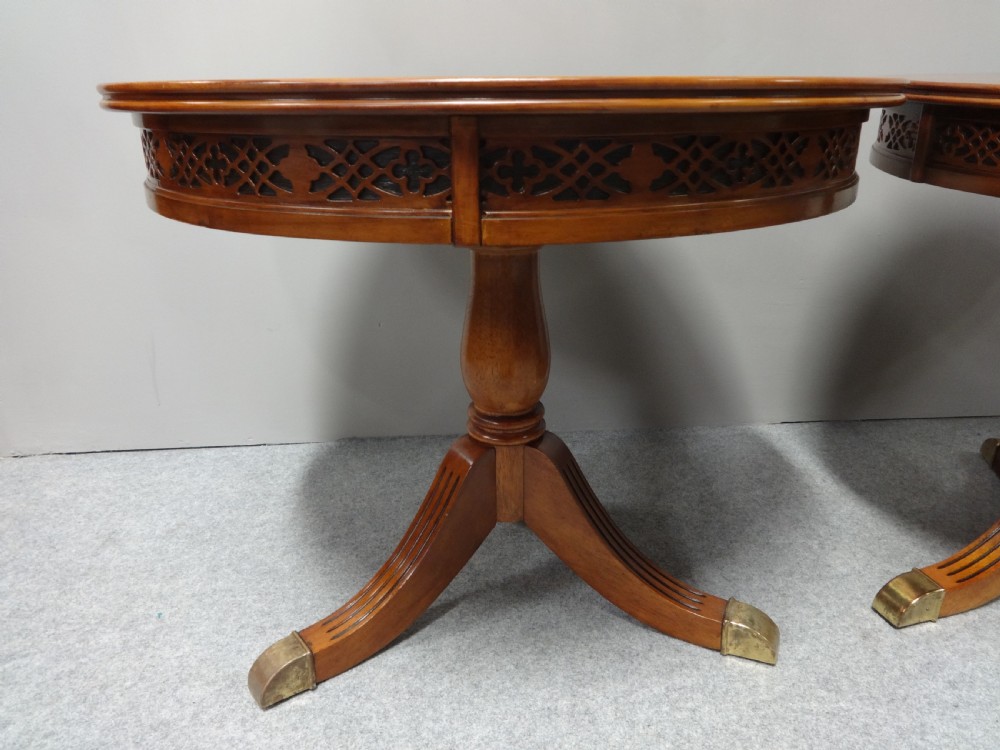 Top Quality Pair of Pedestal Lamp Tables View III