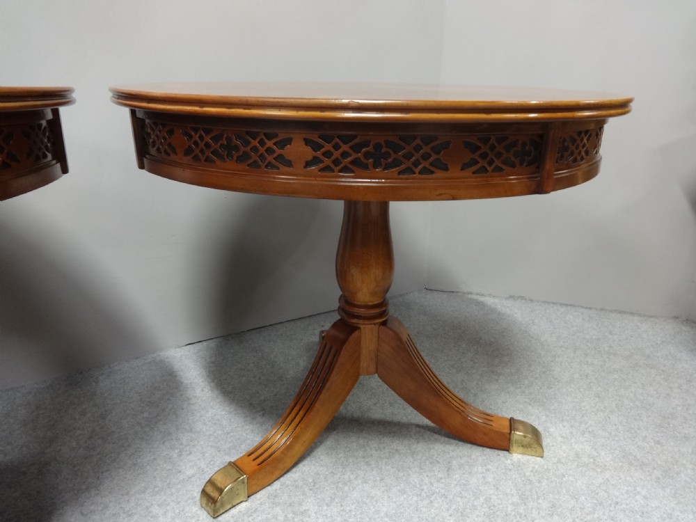 Top Quality Pair of Pedestal Lamp Tables View IV