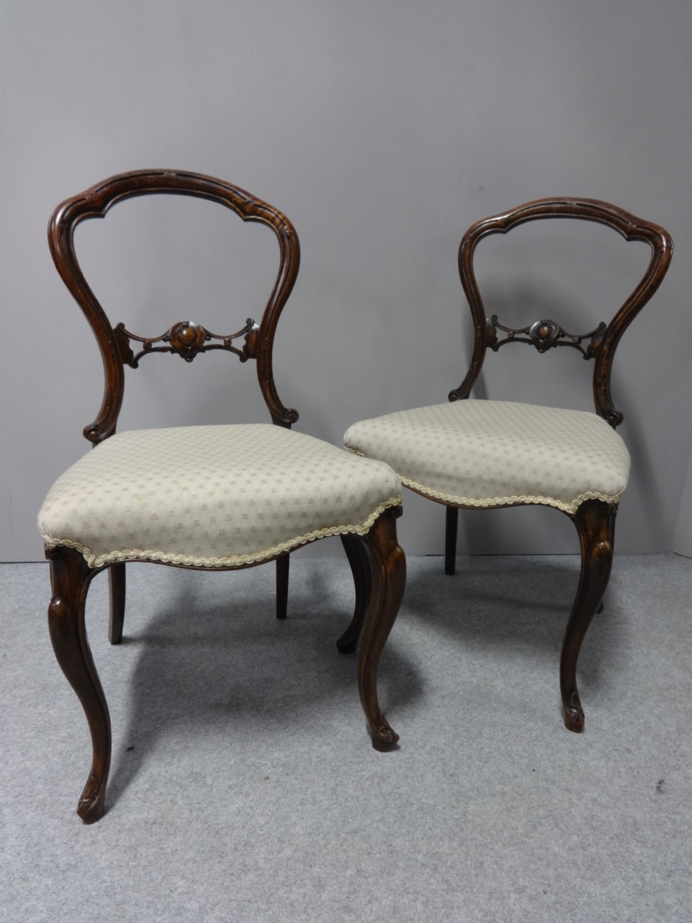 A Pair of Victorian Walnut Hall Chairs View VII