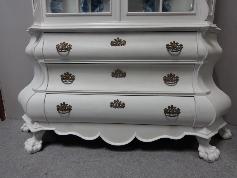 Super Painted Dutch Bombe Cabinet View IV