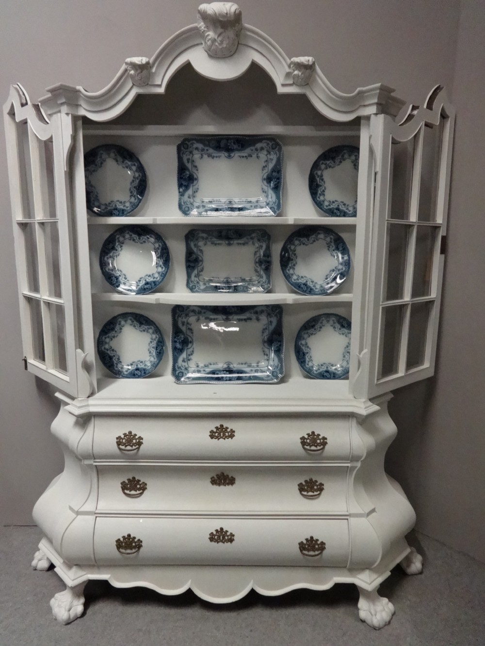 Super Painted Dutch Bombe Cabinet View VIII