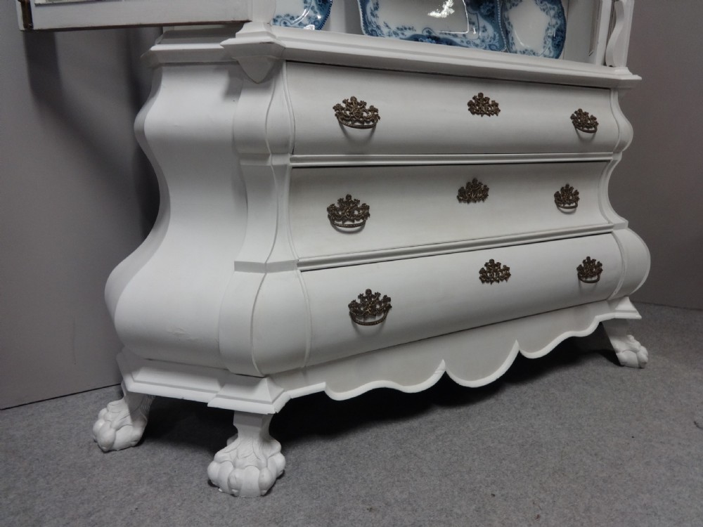 Super Painted Dutch Bombe Cabinet View IX