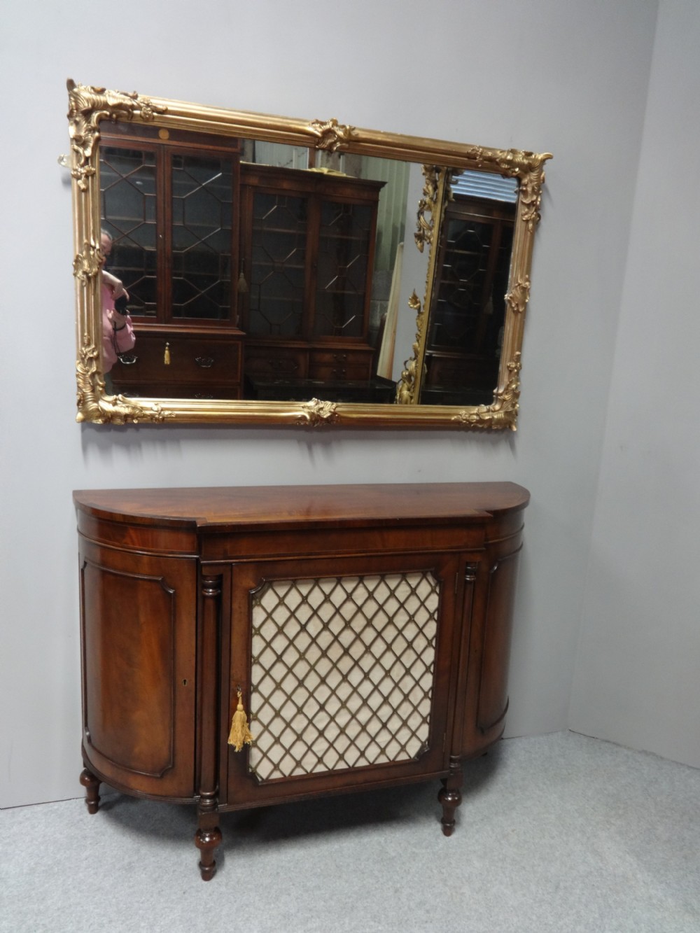 Super Regency Mahogany Bowed Sideboard View II