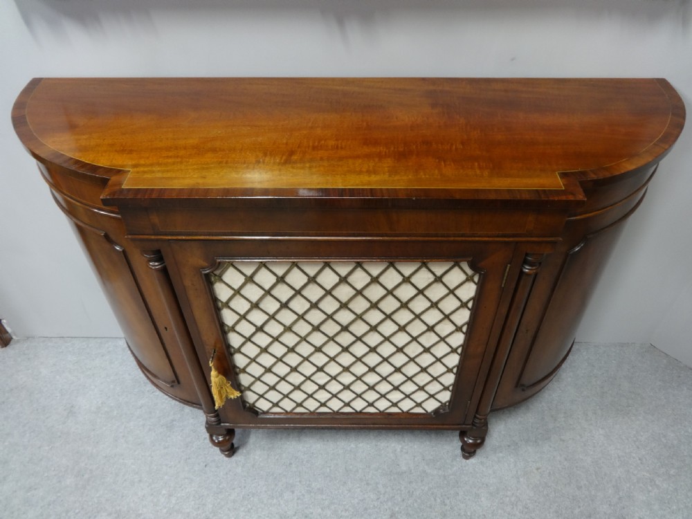 Super Regency Mahogany Bowed Sideboard View V