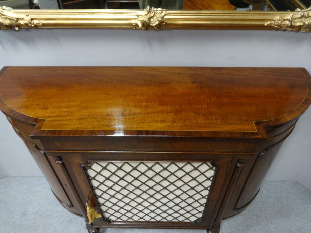 Super Regency Mahogany Bowed Sideboard View VIII