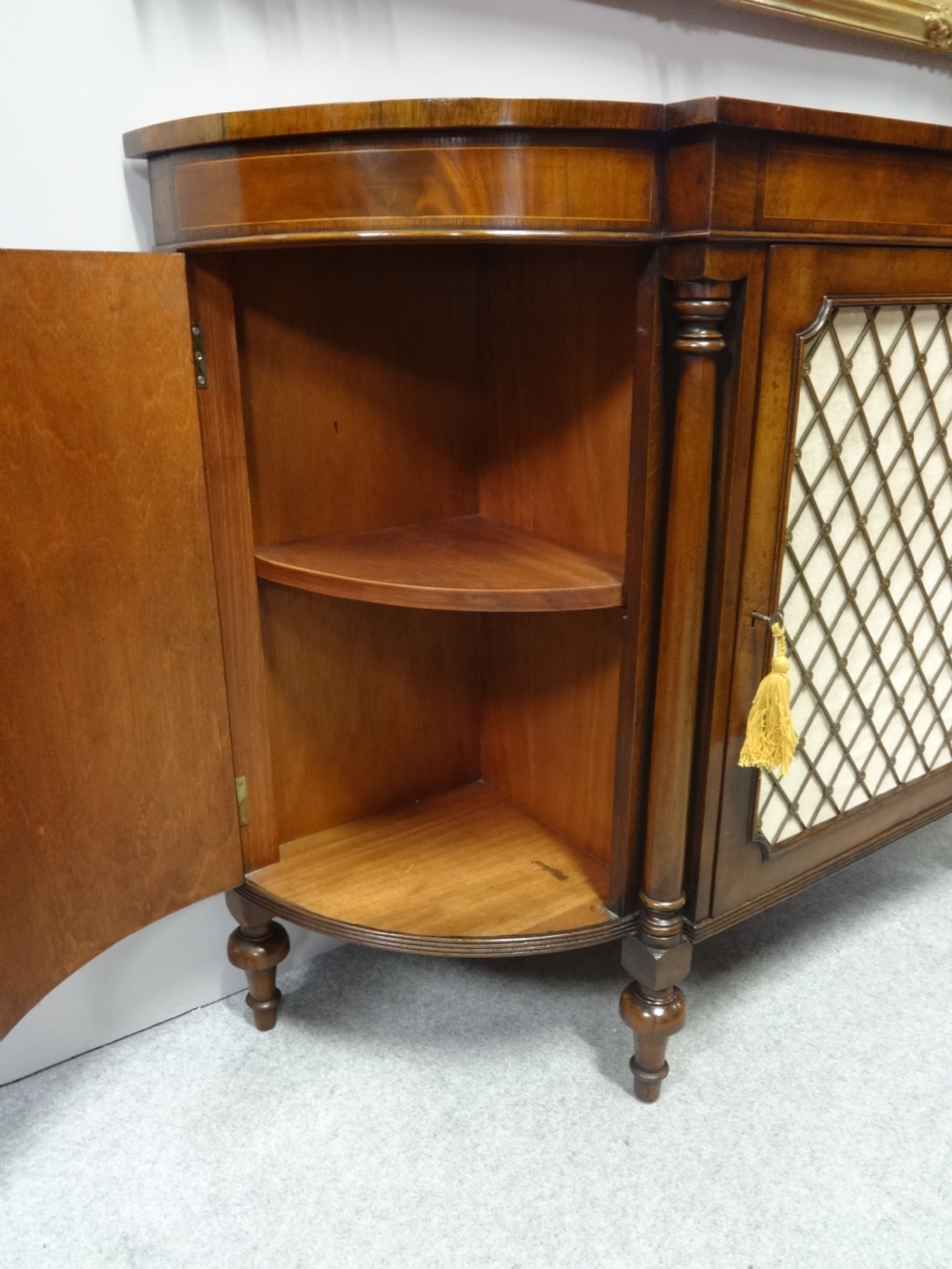Super Regency Mahogany Bowed Sideboard View IX