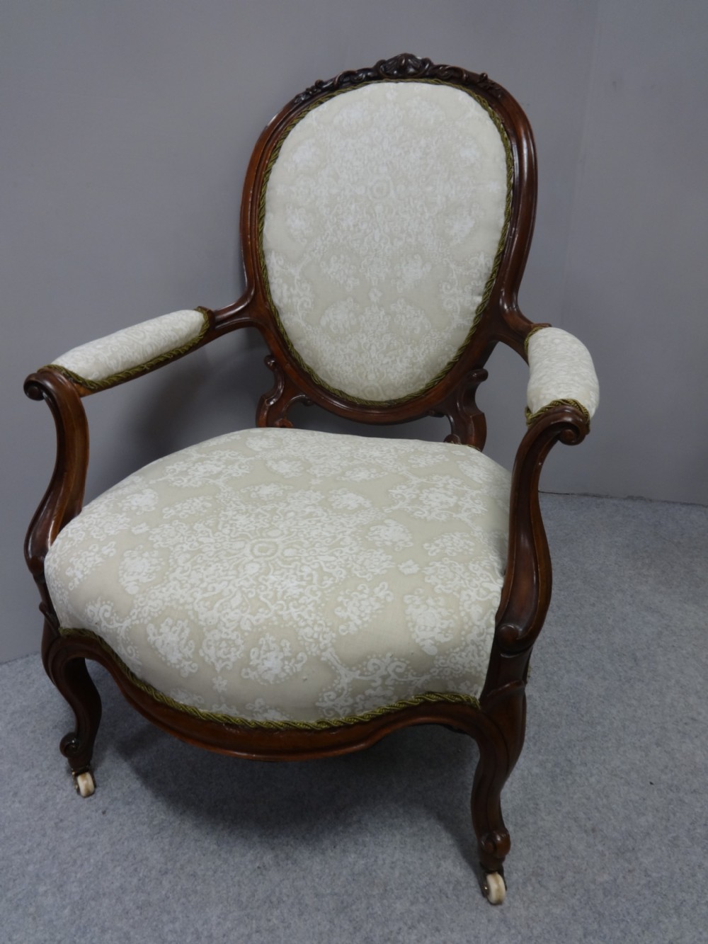 Victorian Mahogany Ladies Armchair  View II