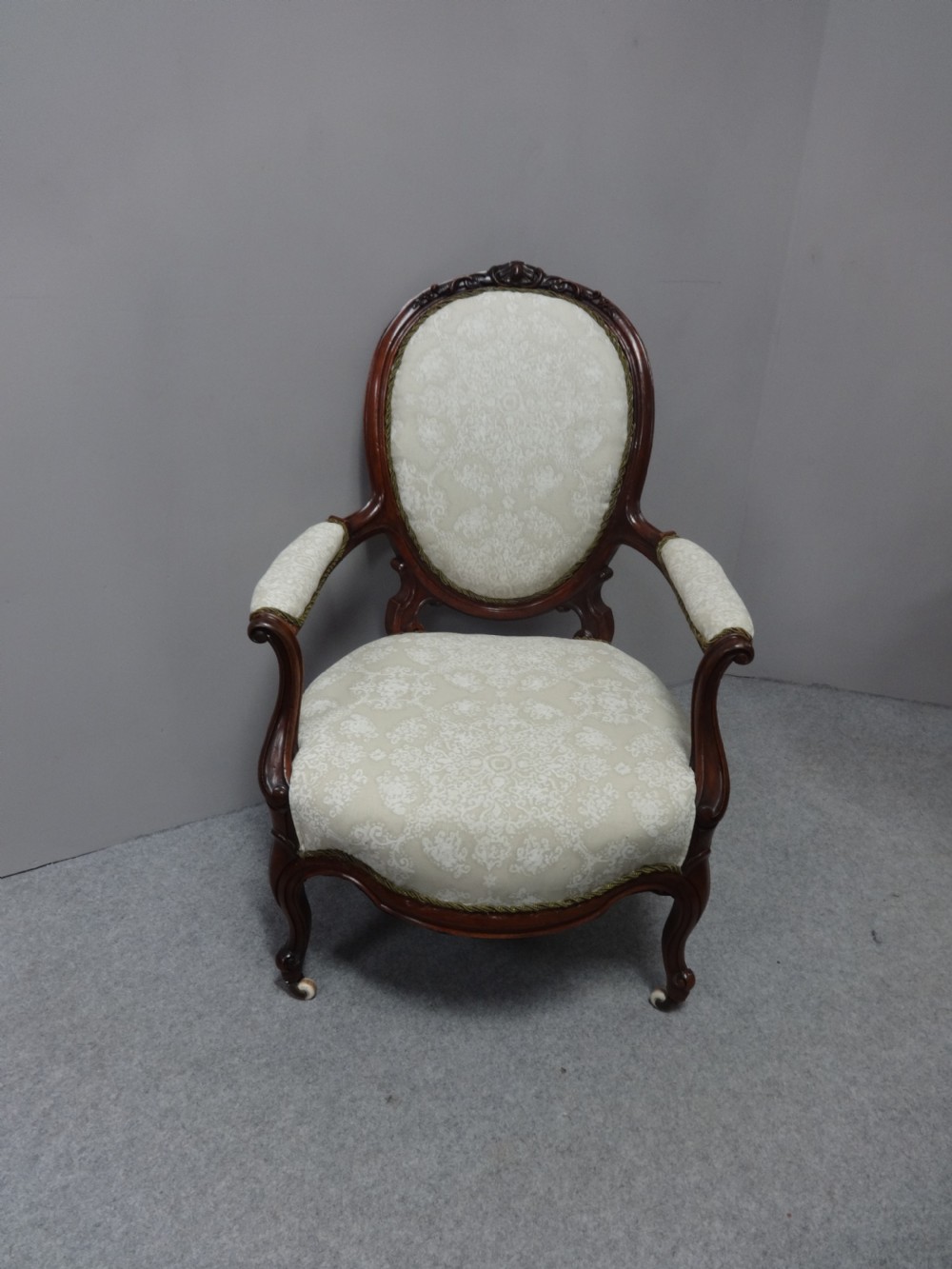 Victorian Mahogany Ladies Armchair  View III