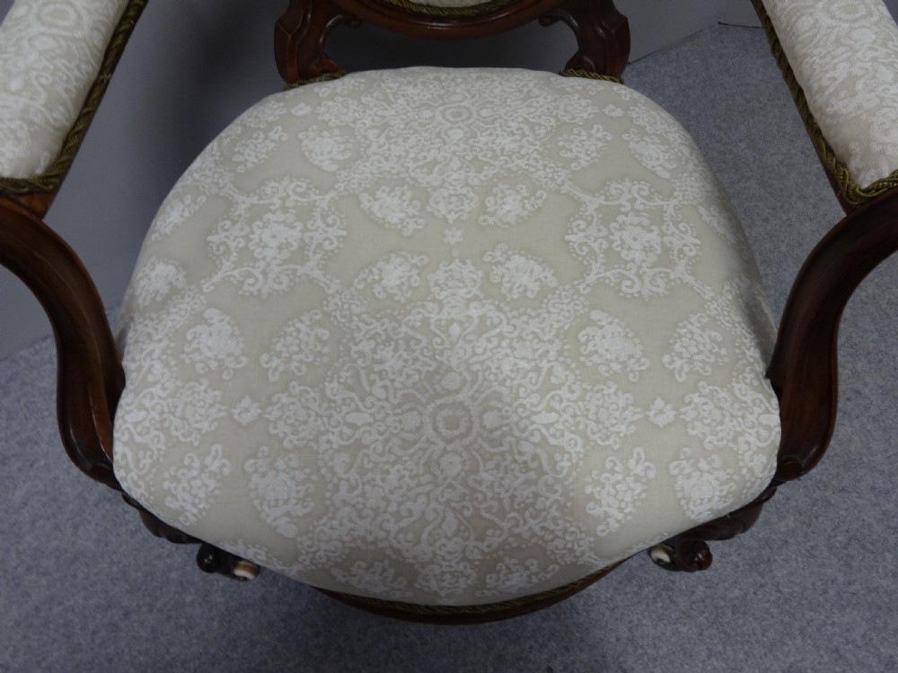 Victorian Mahogany Ladies Armchair  View V