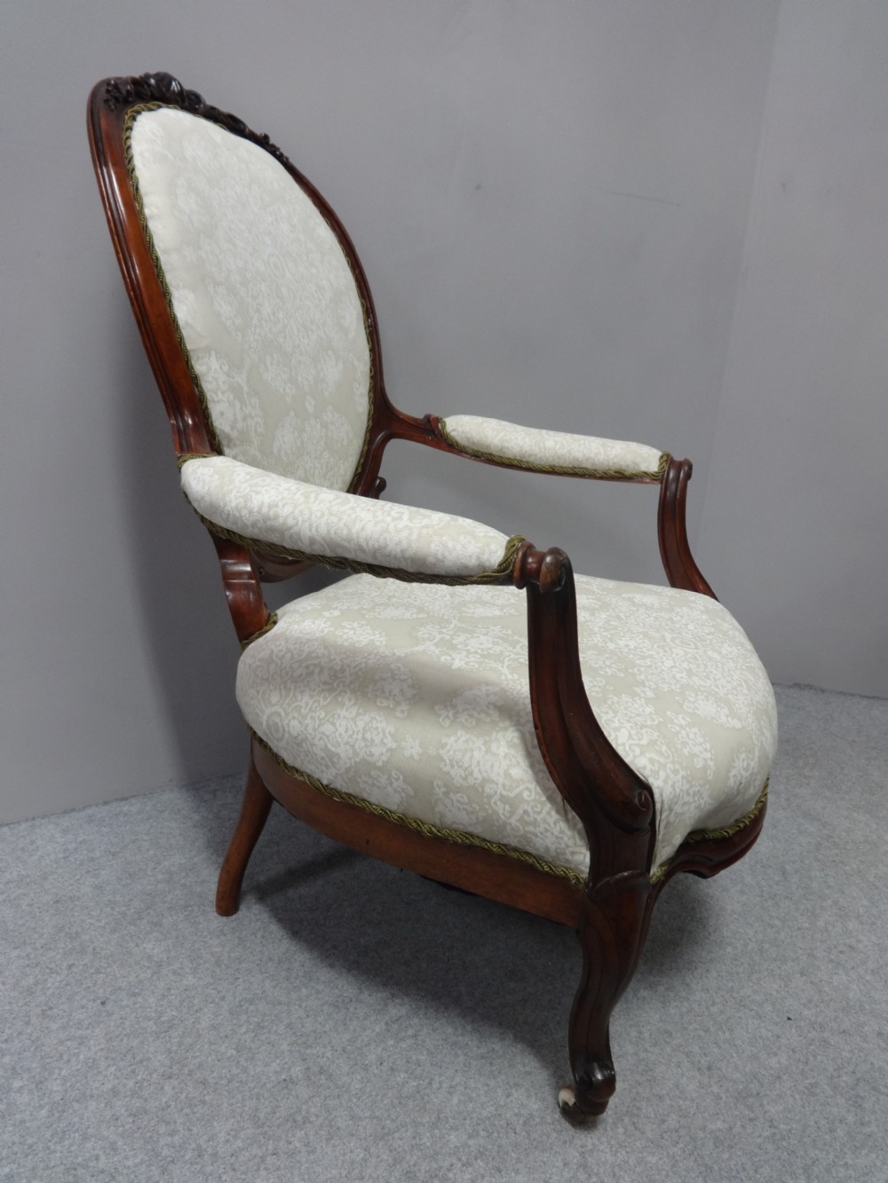 Victorian Mahogany Ladies Armchair  View VII