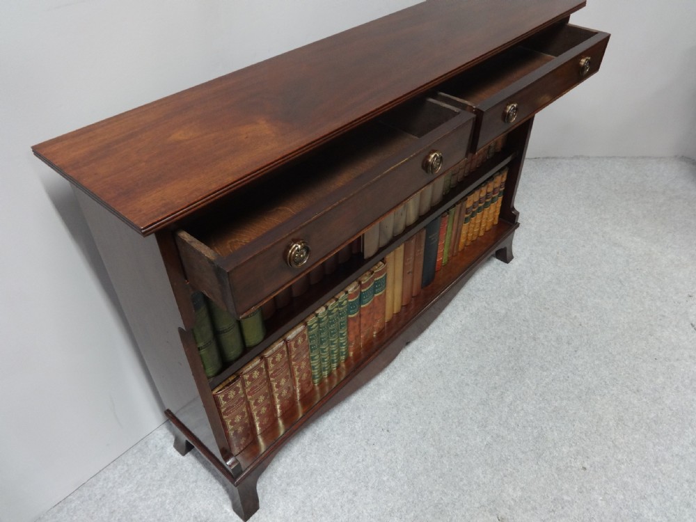 Mahogany Low Open Bookcase View IV