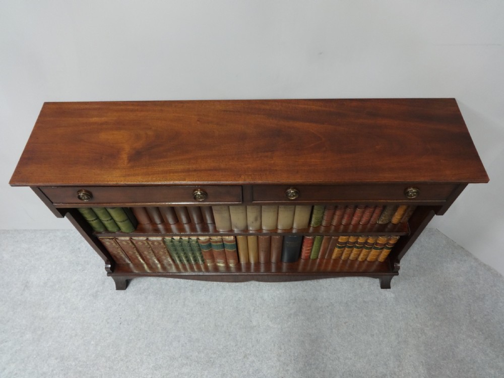 Mahogany Low Open Bookcase View V