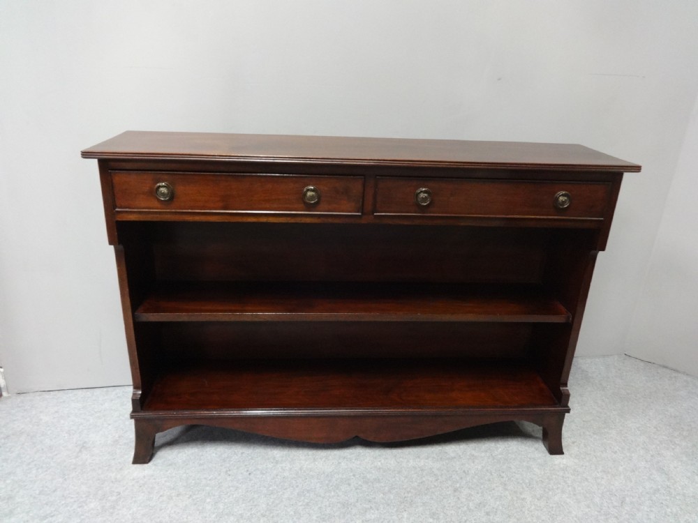 Mahogany Low Open Bookcase View VI
