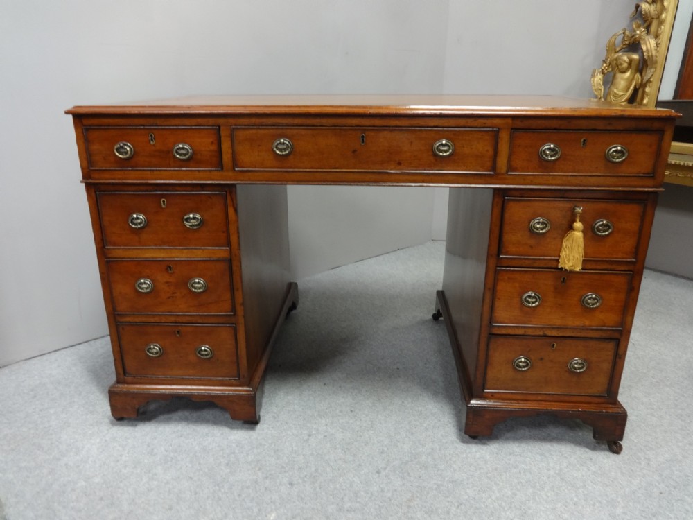 Early Victorian Mahogany Pedestal Desk