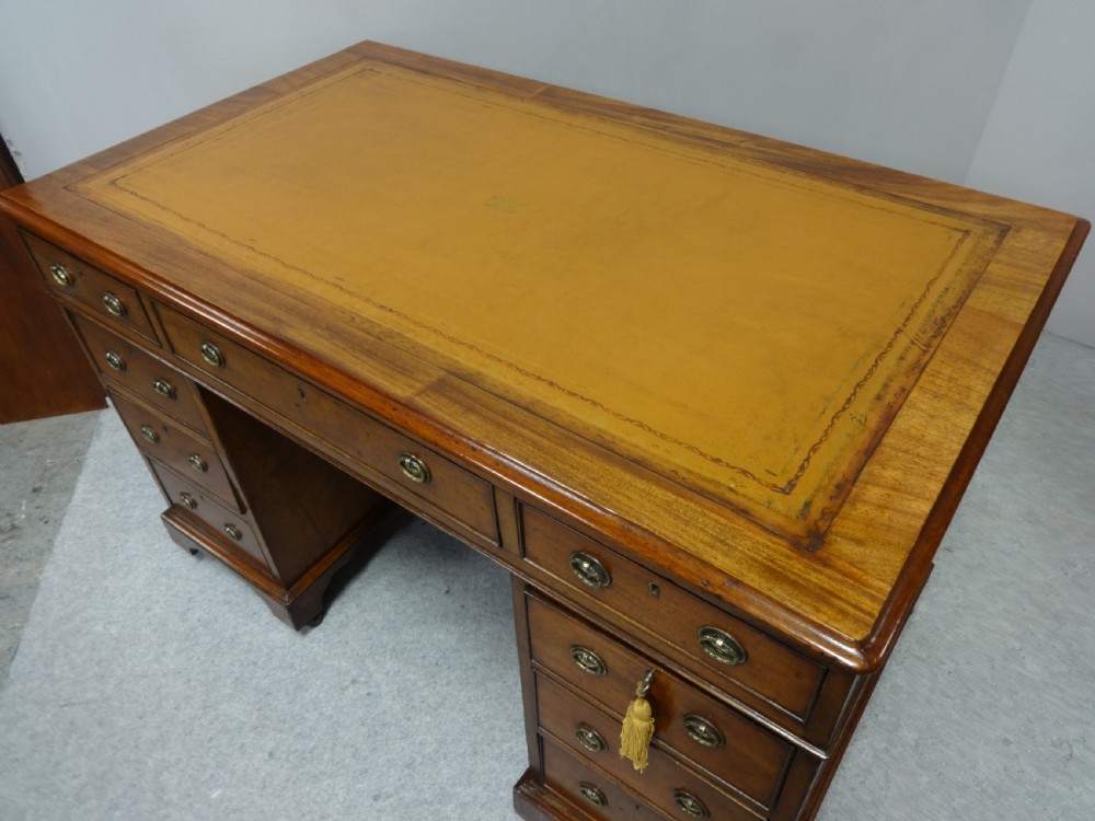 Early Victorian Mahogany Pedestal Desk View IV