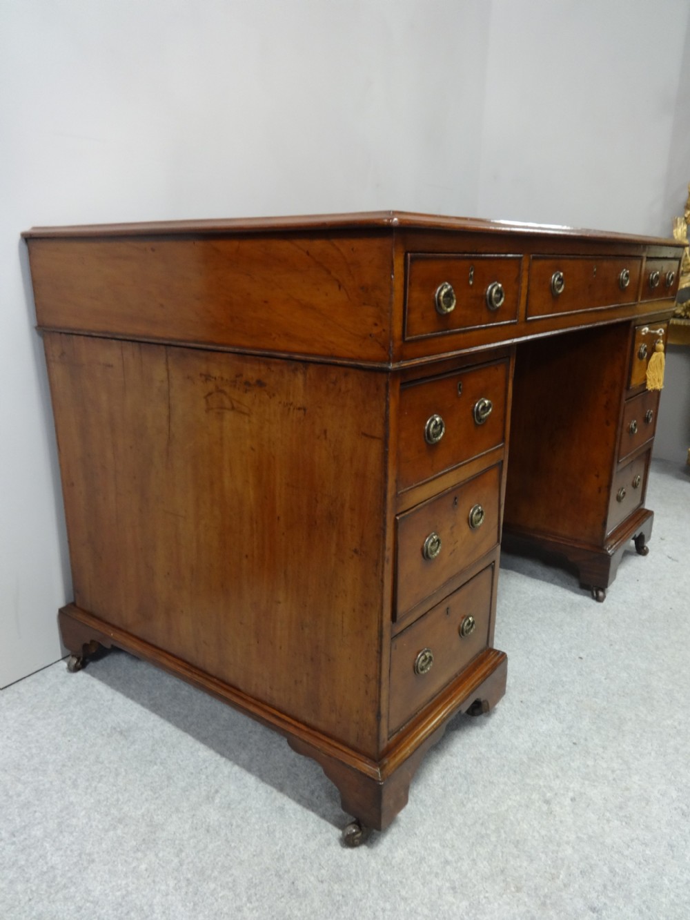 Early Victorian Mahogany Pedestal Desk View VII
