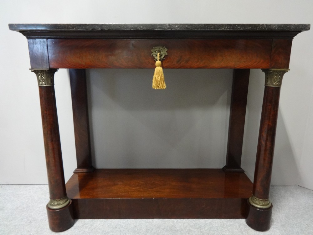 Superb Empire Period  Mahogany Console Table