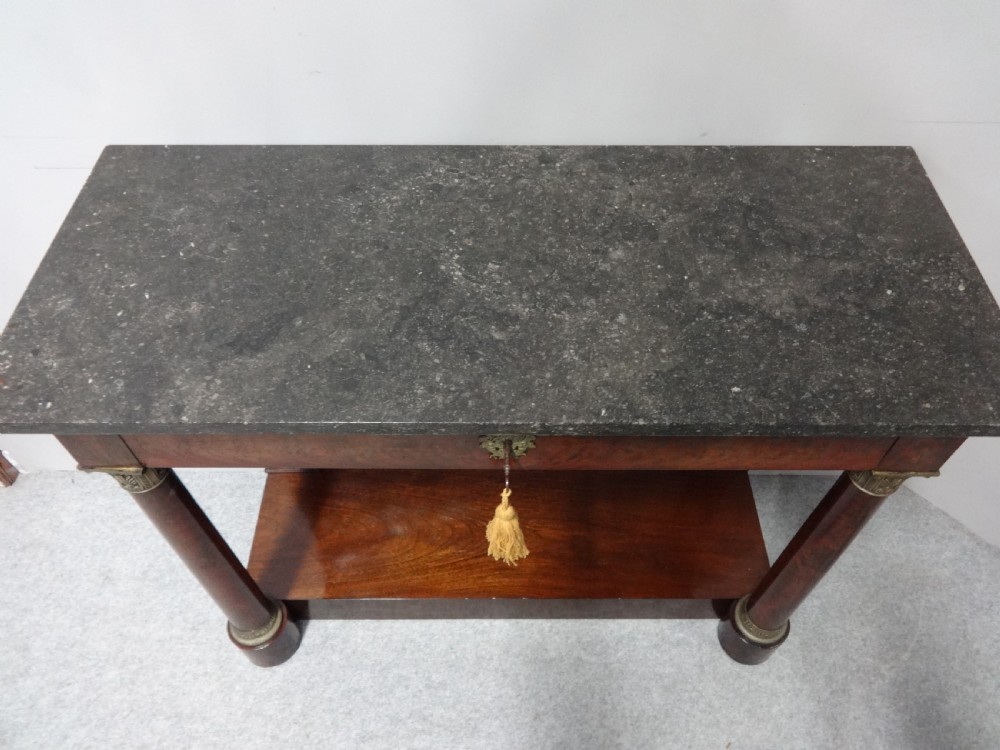 Superb Empire Period  Mahogany Console Table View VI