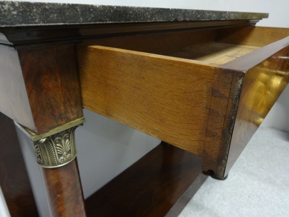 Superb Empire Period  Mahogany Console Table View IX