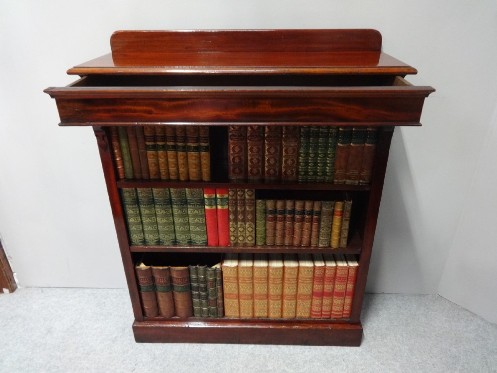Good Victorian Mahogany Adjustable Open Bookcase View V