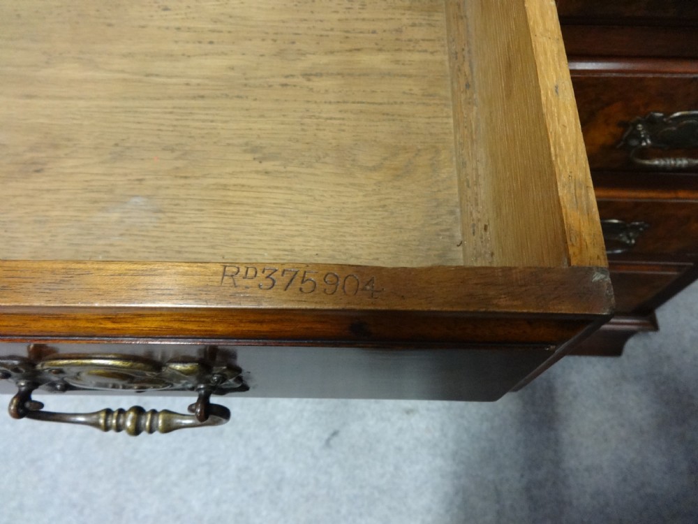 Victorian Burr Walnut Pedestal Desk View IV