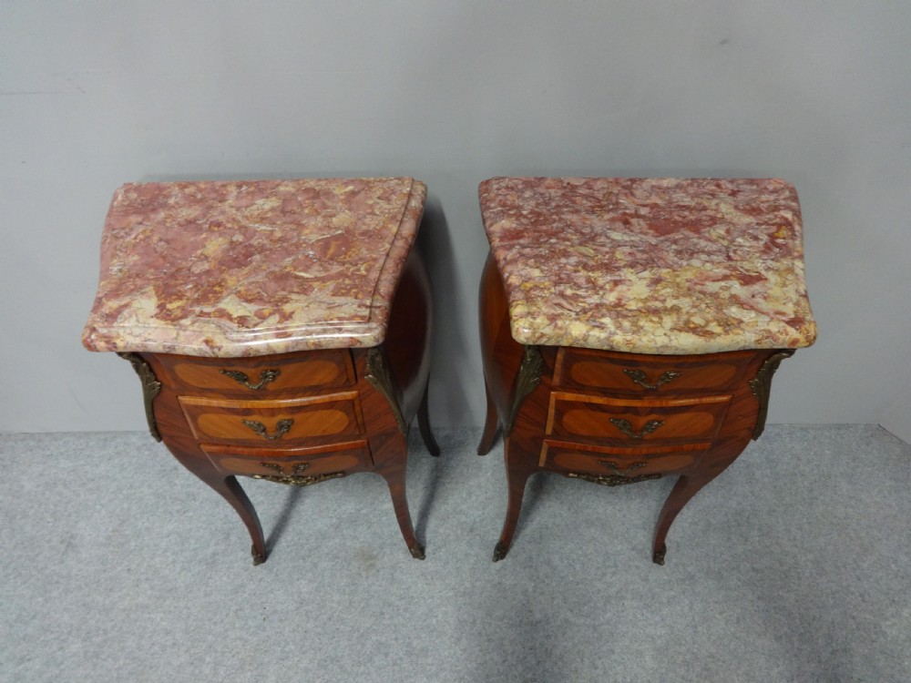Excellent Quality French Bedside Lamp Chests of Drawers View II