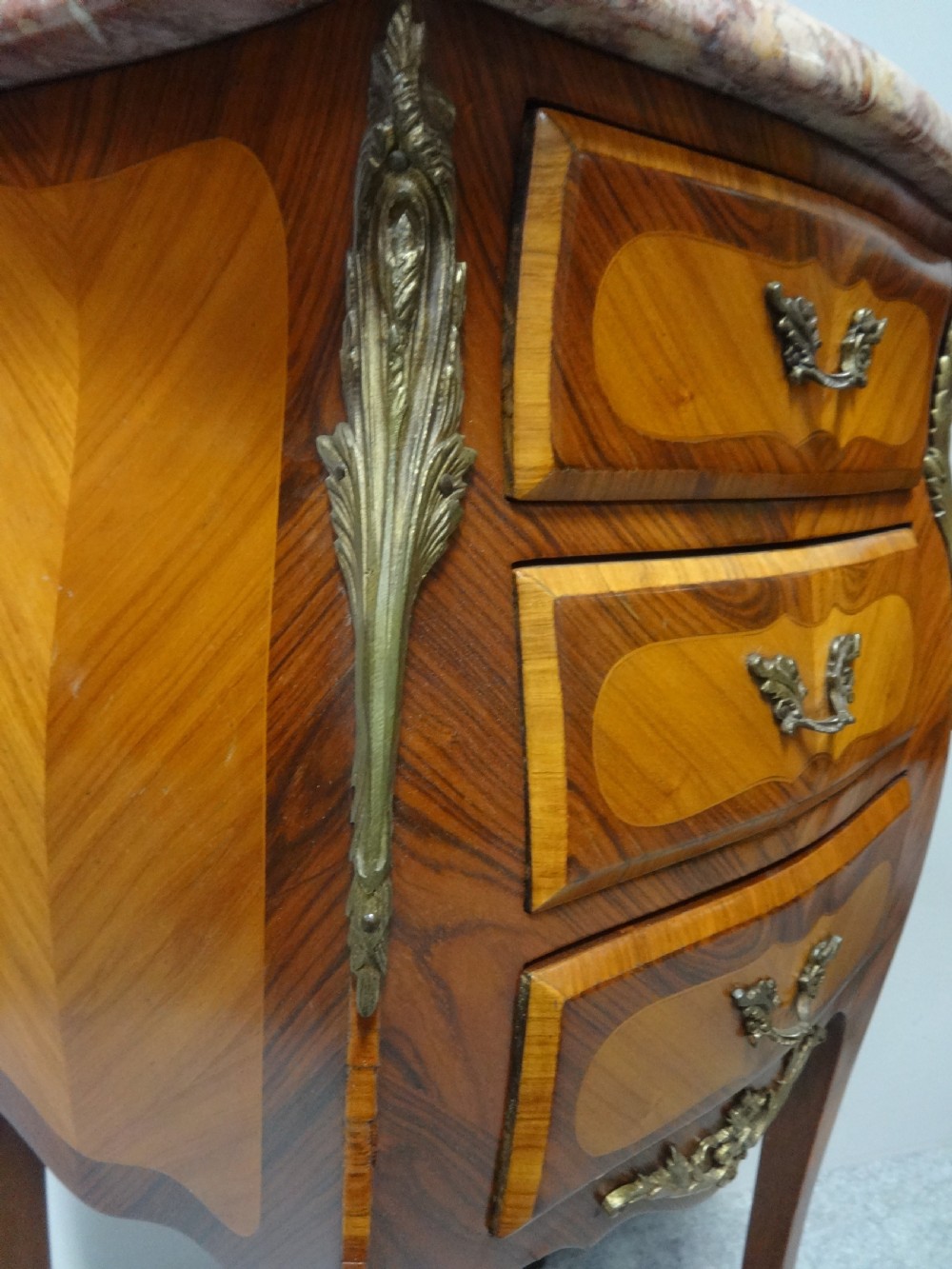 Excellent Quality French Bedside Lamp Chests of Drawers View VI