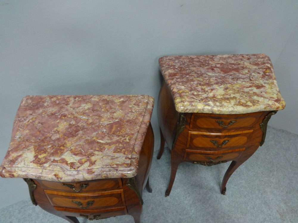Excellent Quality French Bedside Lamp Chests of Drawers View XI