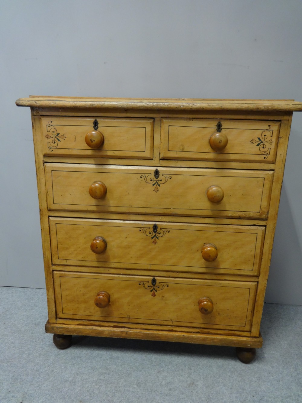 Painted Pine Chest of Drawers
