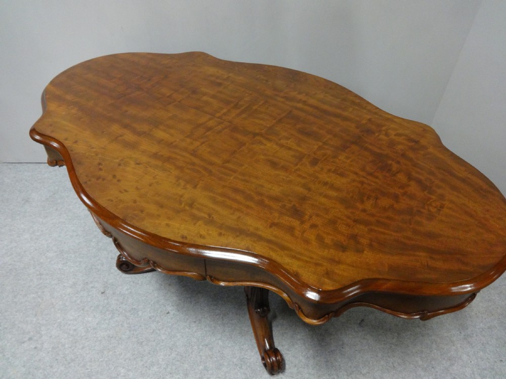 Large Excellent Quality French Mahogany Coffee Table View IV