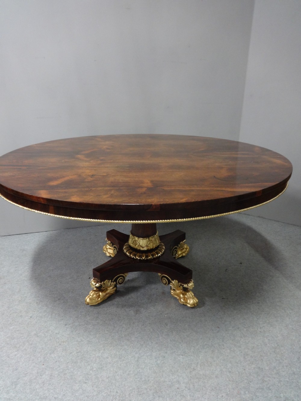 Large Outstanding Regency Rosewood Center Dining Table