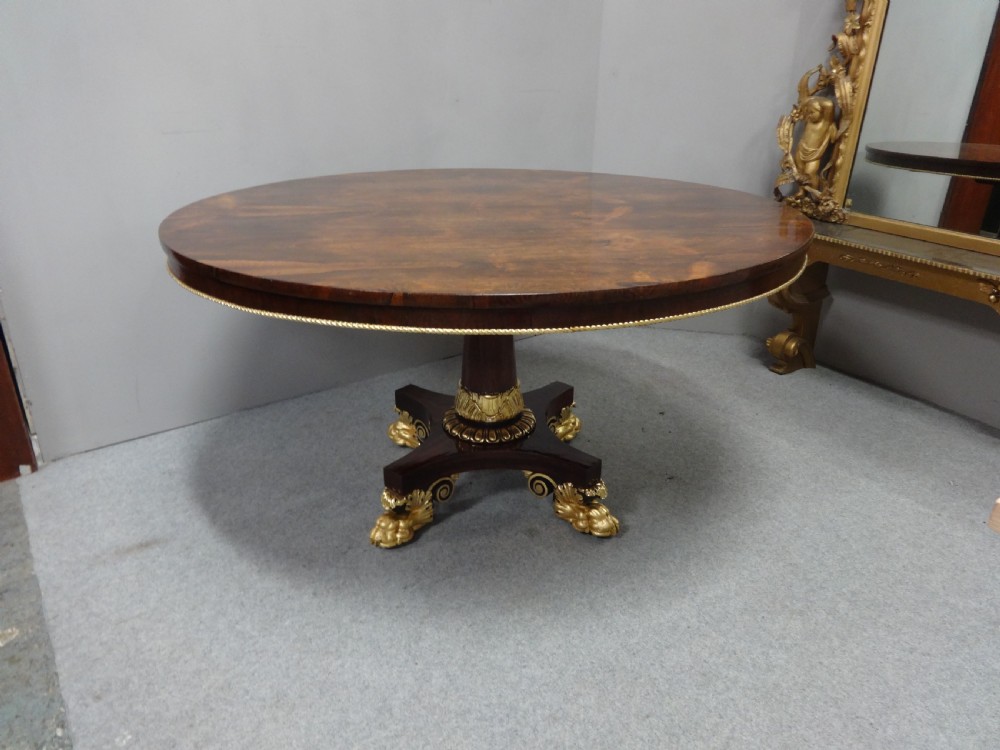 Large Outstanding Regency Rosewood Center Dining Table View III