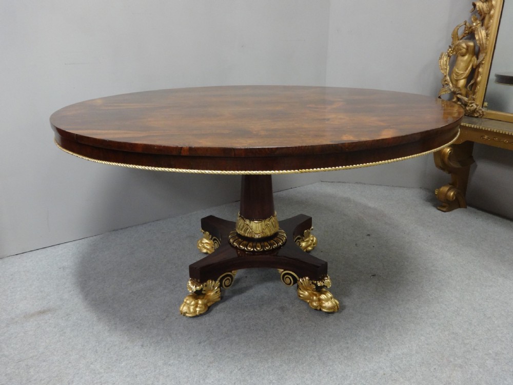 Large Outstanding Regency Rosewood Center Dining Table View IV