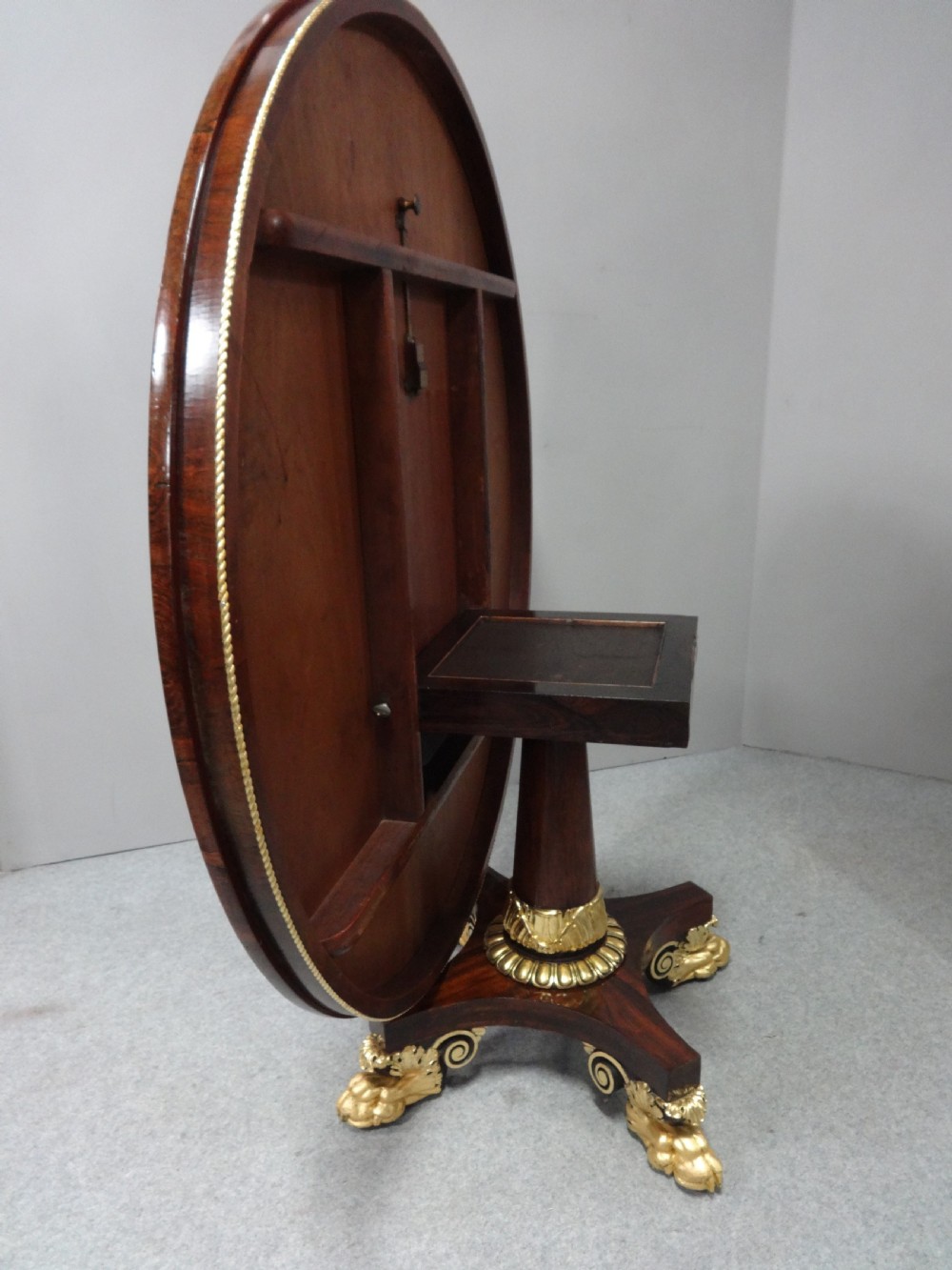 Large Outstanding Regency Rosewood Center Dining Table View XI