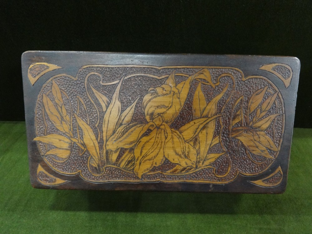 Victorian Poker Work Jewelry Box View IV