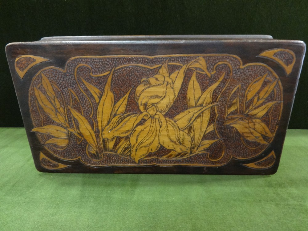 Victorian Poker Work Jewelry Box View V