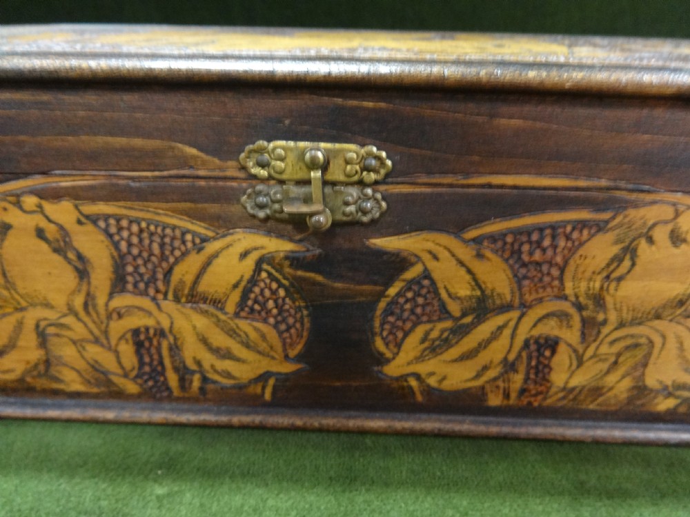 Victorian Poker Work Jewelry Box View VII