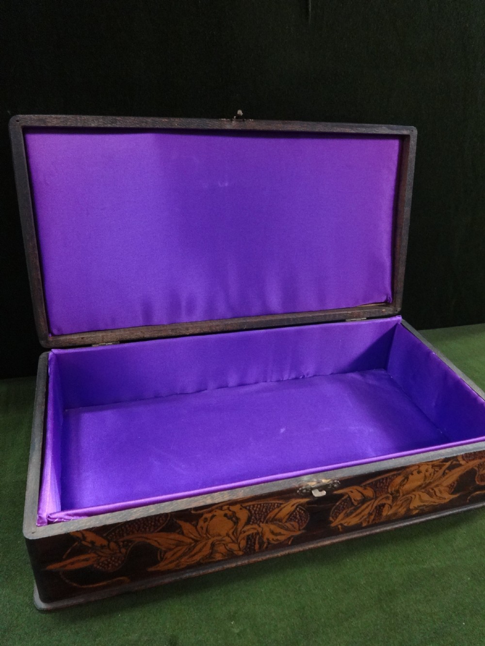 Victorian Poker Work Jewelry Box View IX