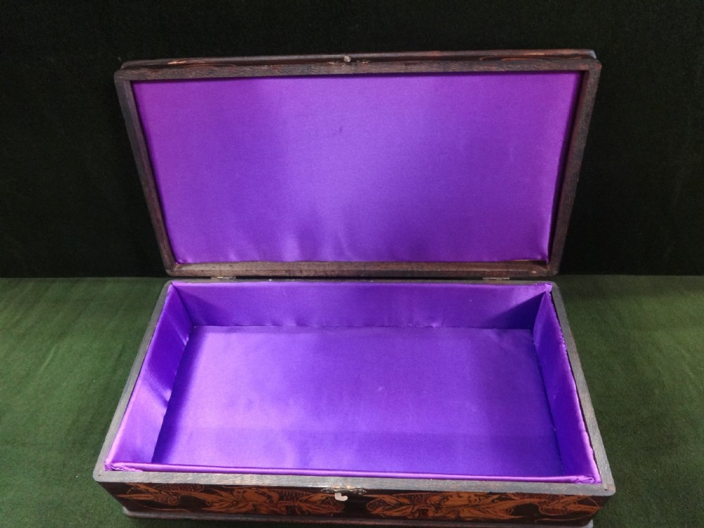 Victorian Poker Work Jewelry Box View X