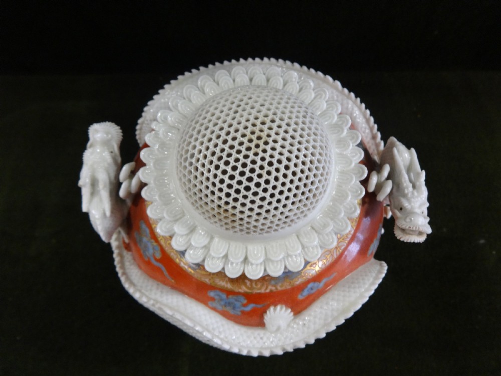 Superb Reticulated Japanese Satsuma Vase and Cover View III