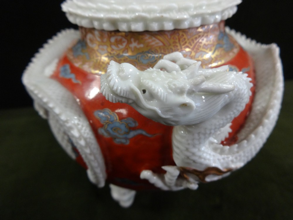 Superb Reticulated Japanese Satsuma Vase and Cover View IV