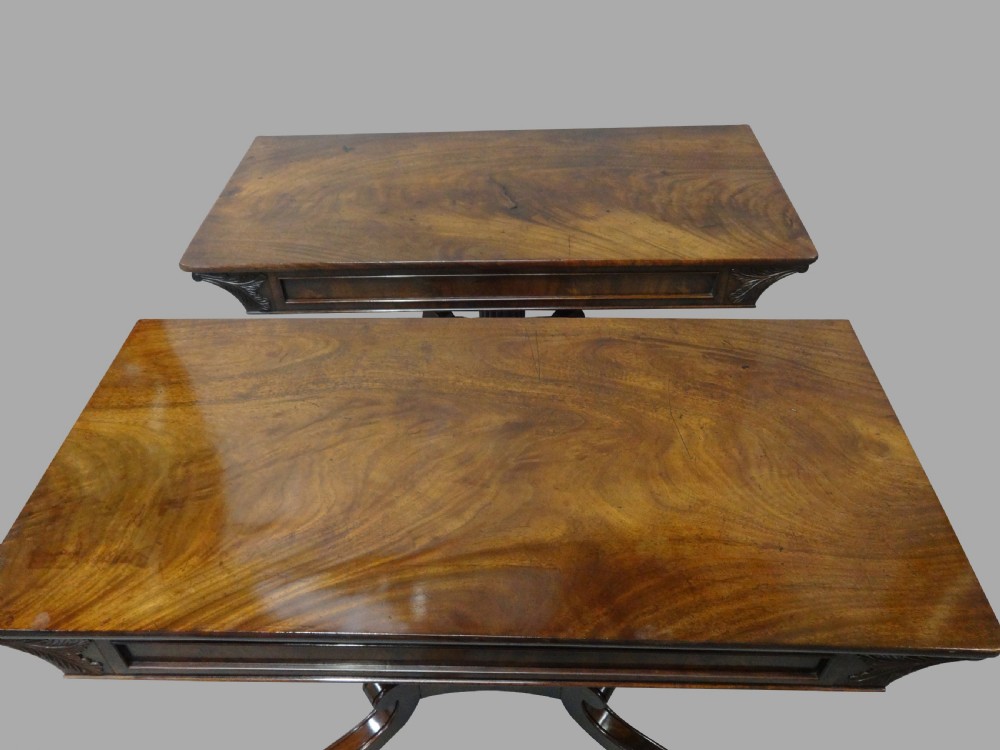 Wonderful Large Pair William 4th Console Tables View XI
