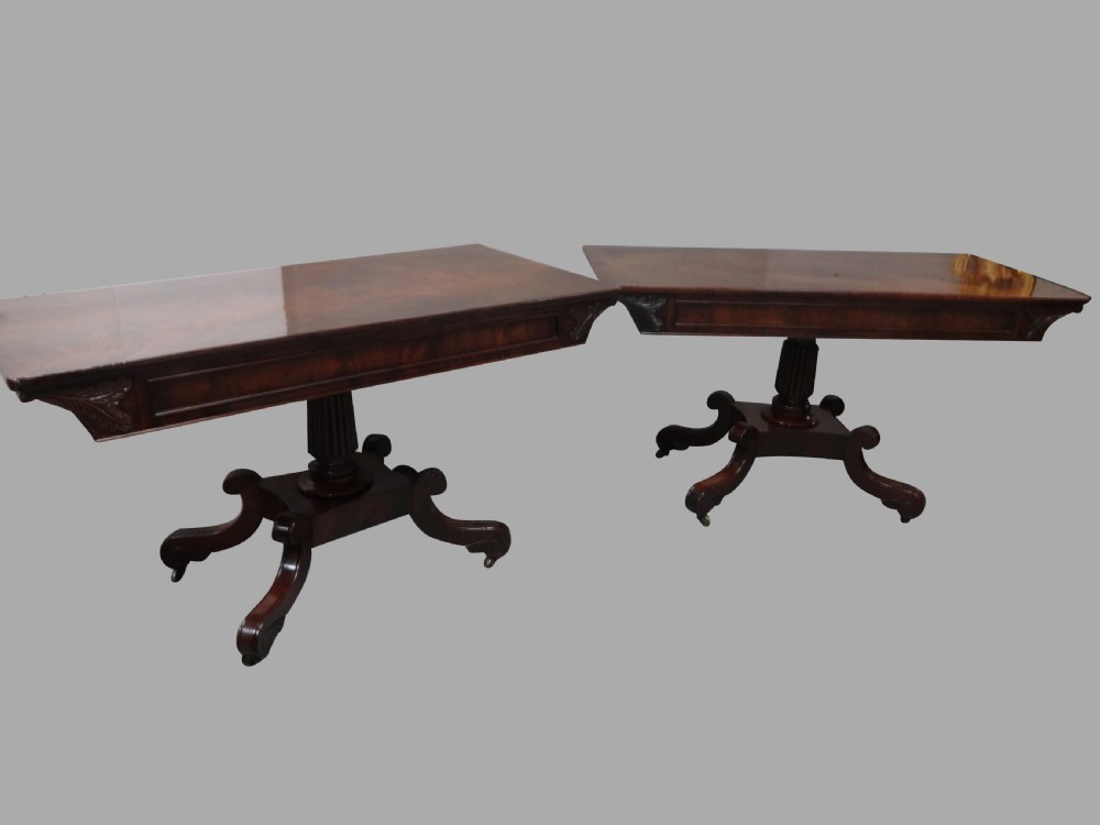 Wonderful Large Pair William 4th Console Tables View XV