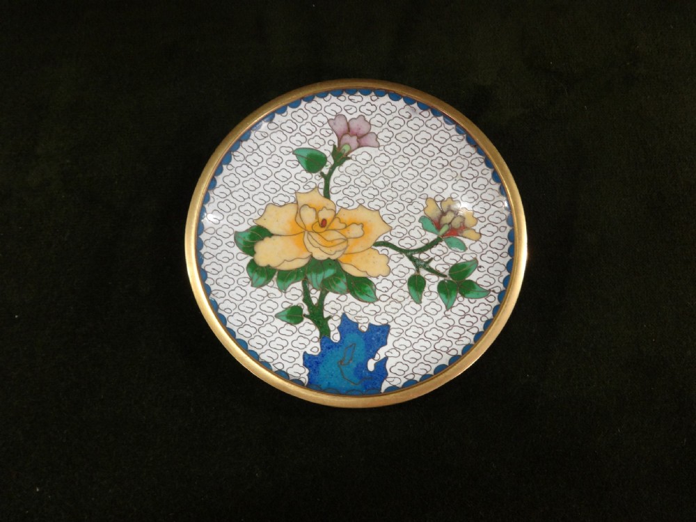 Pretty Miniature Cloisonne Plate