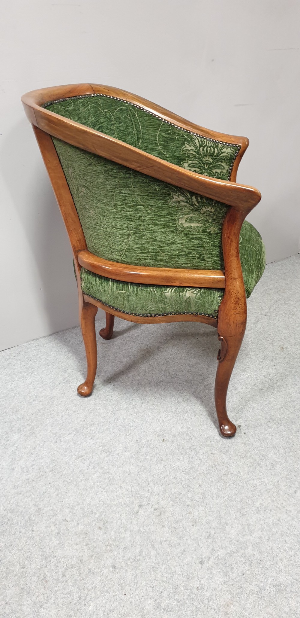 Top Quality Pair Walnut Horseshoe Shaped Tub Chairs View II